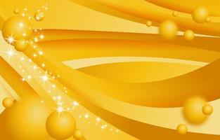 Luxury Yellow Wave Template with Sparkling Effect vector