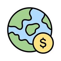 Global Currency Icon vector