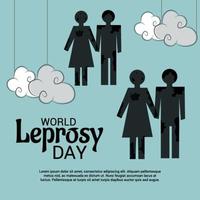 Vector illustration of a Background for World Leprosy Day