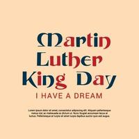 Vector illustration of a Background for Martin Luther King Day