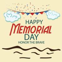 Vector illustration of a Background for Happy Memorial Day