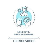 Measles and mumps concept icon vector