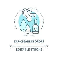 Ear cleaning drops concept icon vector