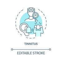 Tinnitus concept icon vector