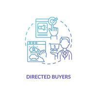 Directed buyers concept icon vector