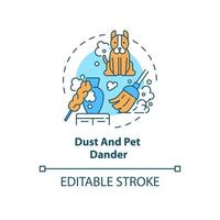 Dust and pet dander concept icon vector
