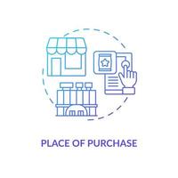Purchase place concept icon vector