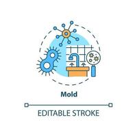 icono del concepto de molde vector