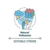 Natural pollutants concept icon vector