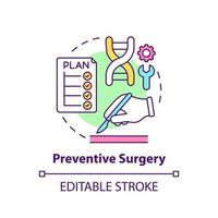 Preventive surgery concept icon vector