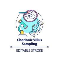 Chorionic villus sampling concept icon vector