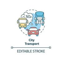City transport concept icon vector