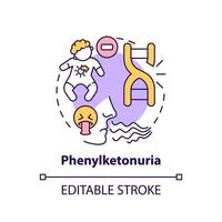 Phenylketonuria concept icon vector