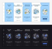 plantilla de vector de incorporación de lista de verificación de renuncia