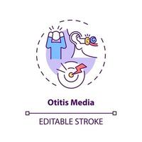 Otitis media concept icon vector
