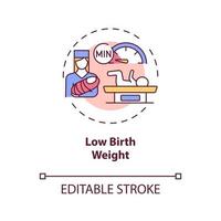 Low birthweight concept icon vector