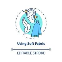 Using soft fabric concept icon vector