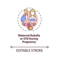 Maternal rubella and STD during pregnancy concept icon vector