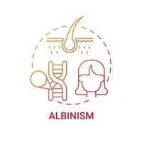 Albinism red gradient concept icon vector