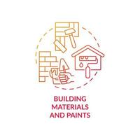 Building materials and paints concept icon vector