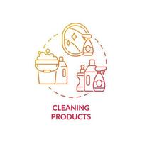 Cleaning products concept icon