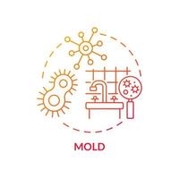 icono del concepto de molde vector