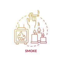 icono de concepto de humo vector