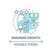 Ensuring growth concept icon vector