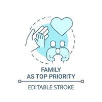 Family as top priority concept icon vector