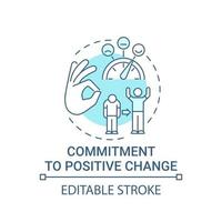 Commitment to positive change concept icon vector