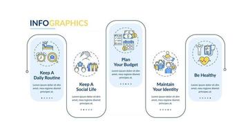 Job transition advices vector infographic template