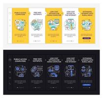 Digital inclusion measures onboarding vector template