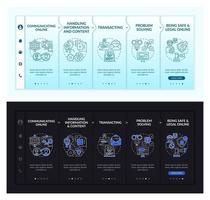 Essential digital skills onboarding vector template