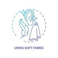 Using soft fabric concept icon vector