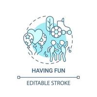 Having fun concept icon vector