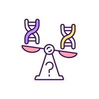 Genetic imbalance RGB color icon vector