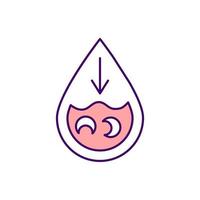 Sickle cell anemia RGB color icon vector