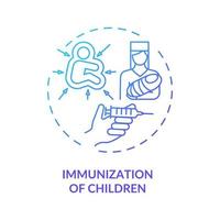 Children immunization concept icon vector