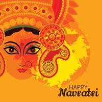 ilustración vectorial de un fondo para la feliz celebración navratri vector