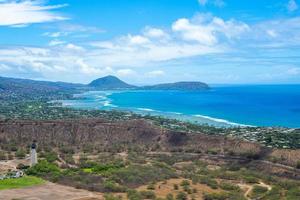 vista aérea, de, oahu, isla, hawai, estados unidos de américa foto