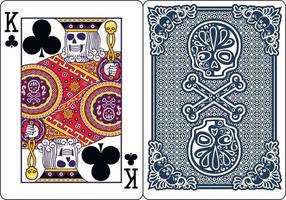 exclusivas cartas de póquer esqueleto vector