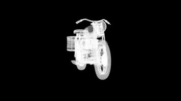 gammal askad unik cykel med extra motor video