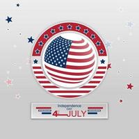 Ilustrations vector graphic of independence day of america