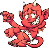 Resting cartoon devil vector