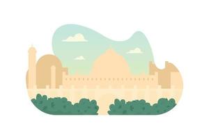 Islam mosque 2D vector web banner