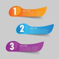 modern text box template banner Infographics vector