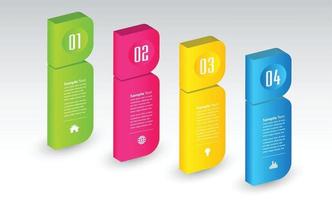 modern text box template banner Infographics vector