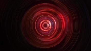 Bright neon red circular wave hypnotic loop animation video