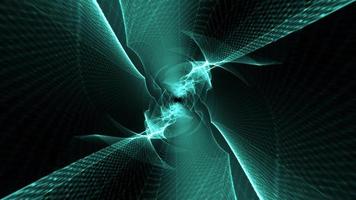 Web turquoise mesh strings transformation futuristic tunnel loop video