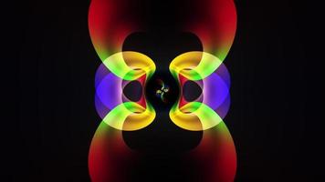 Loop abstract animation colorful neon fractal art transformation video